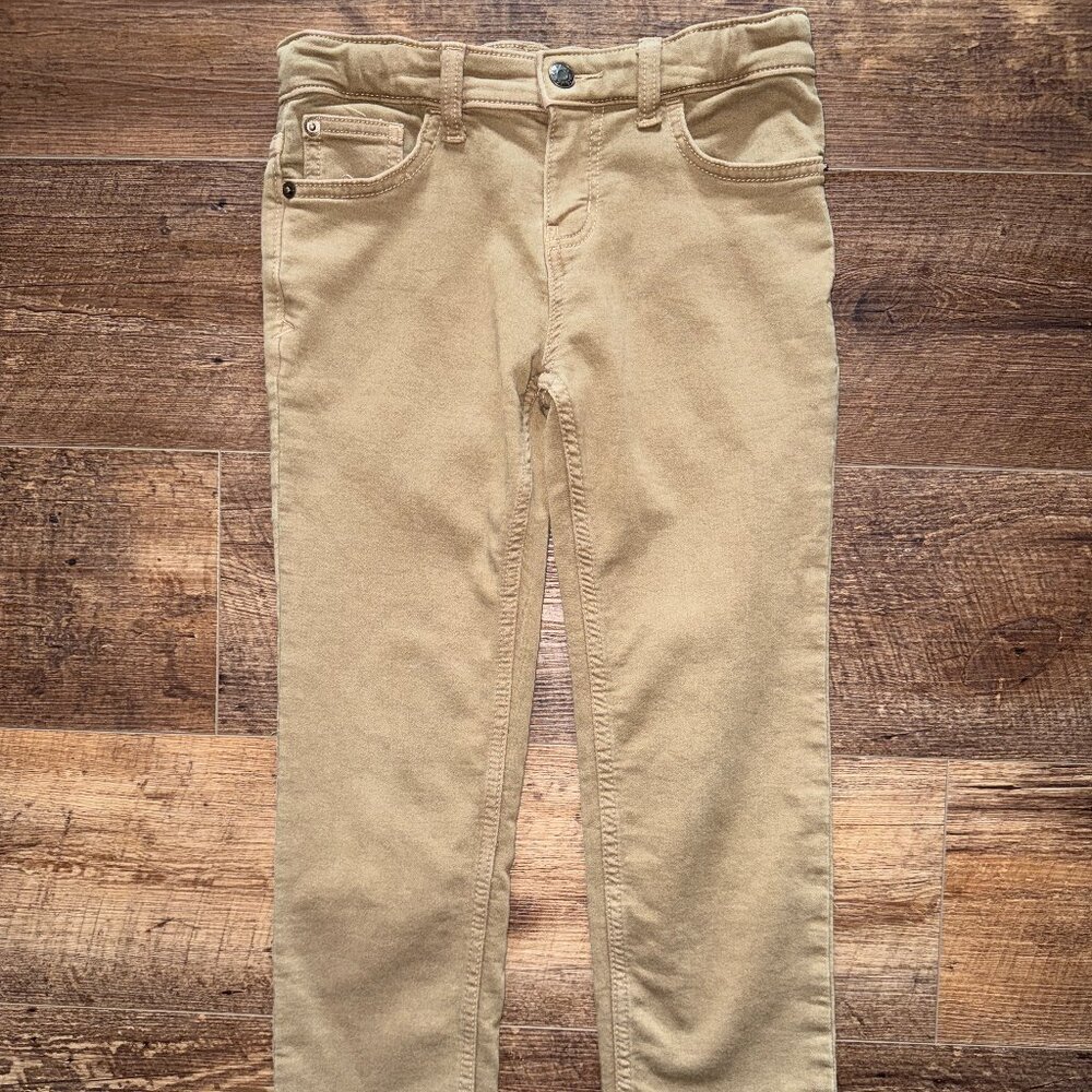 Cat & Jack Khaki Stretch Straight leg pants 6 slim